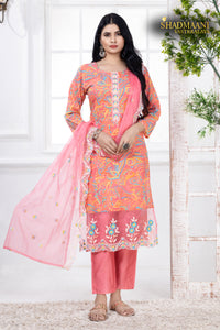 Cotton top with embroidered work